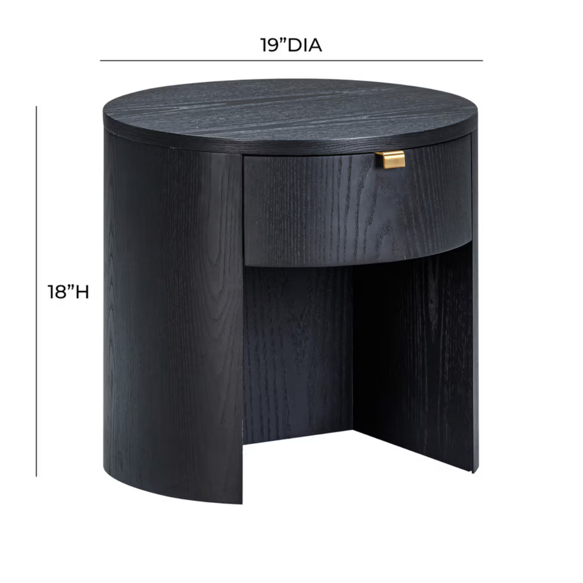 Terra Wood Round Nightstand