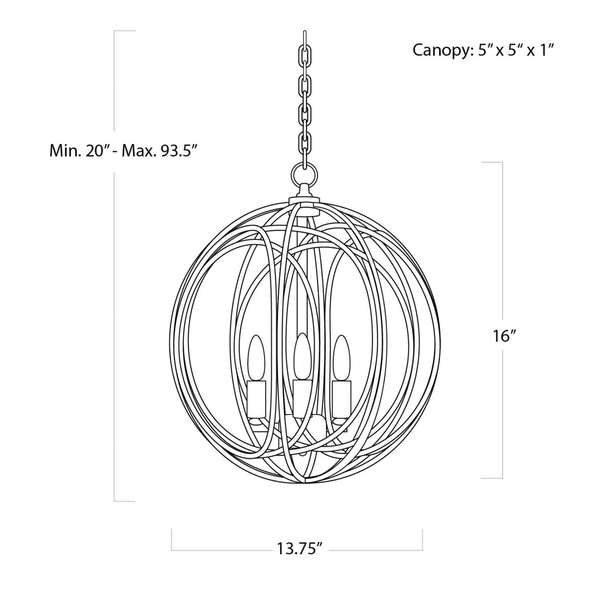 Ofelia Chandelier - Medium