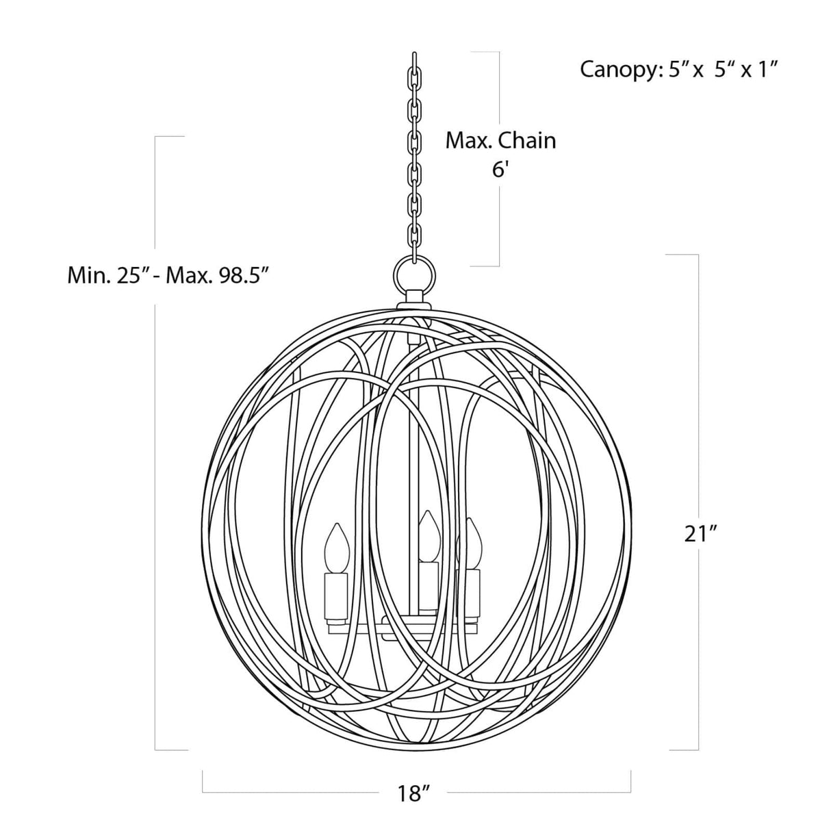 Ofelia Chandelier - Large