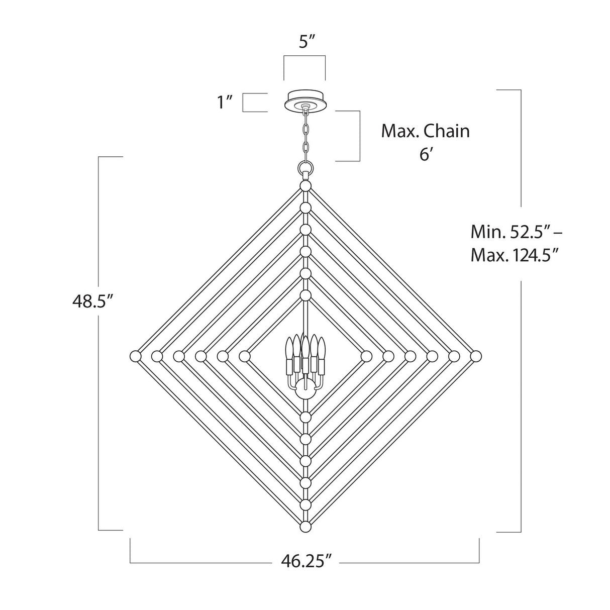 Selena Square Chandelier