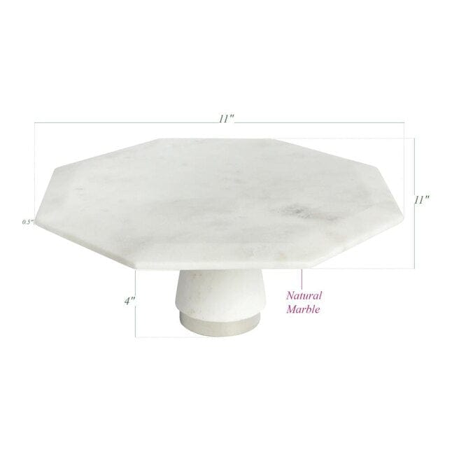 Octagon Marble Cake Stand