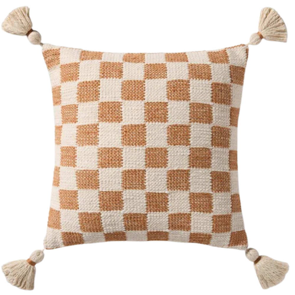 Magnolia Home by Joanna Gaines x Loloi Pillow - Rust/Ivory