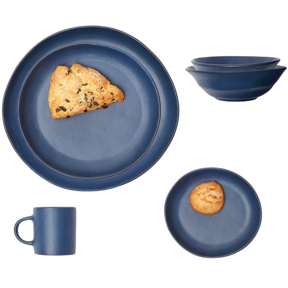 Marcus Matte Navy Dinnerware (Pack of 4)