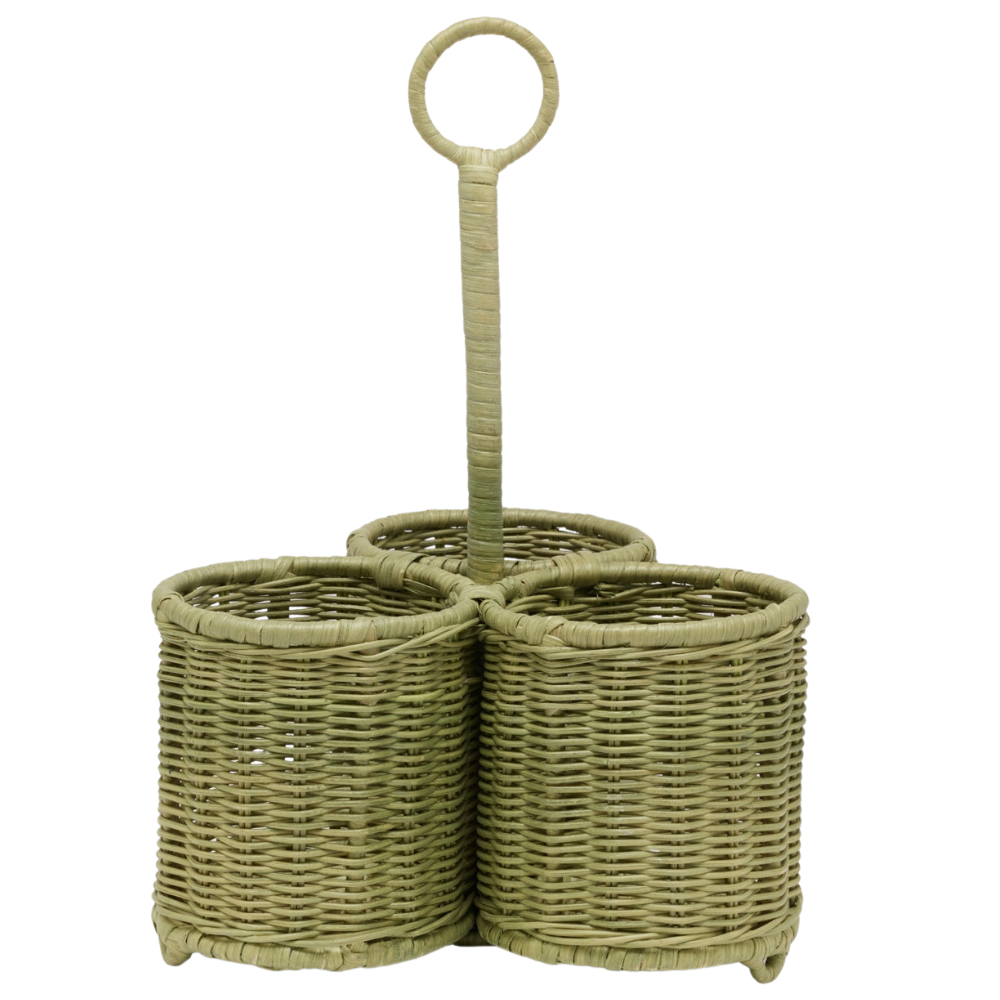 Micaela Rattan Wine Caddy