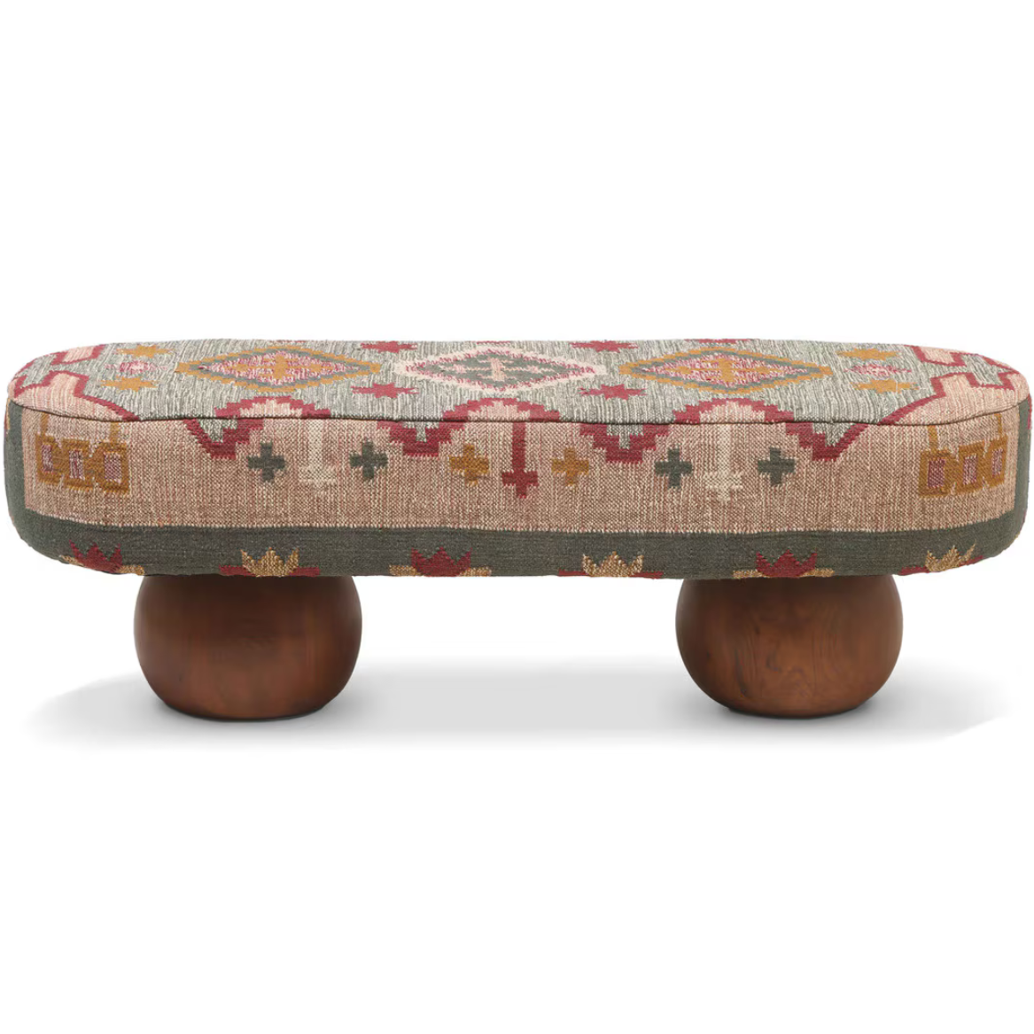 Tricia Textured Wool Upholstered Bench