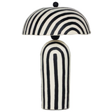 Maiori Striped Papier Mache Table Lamp