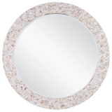 Uma Mother of Pearl Round Mirror