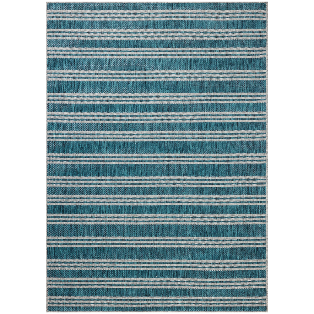 Easton Indoor/Outdoor Teal/Fog Rug