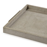 Tray Square Boutique - Ivory Grey Python