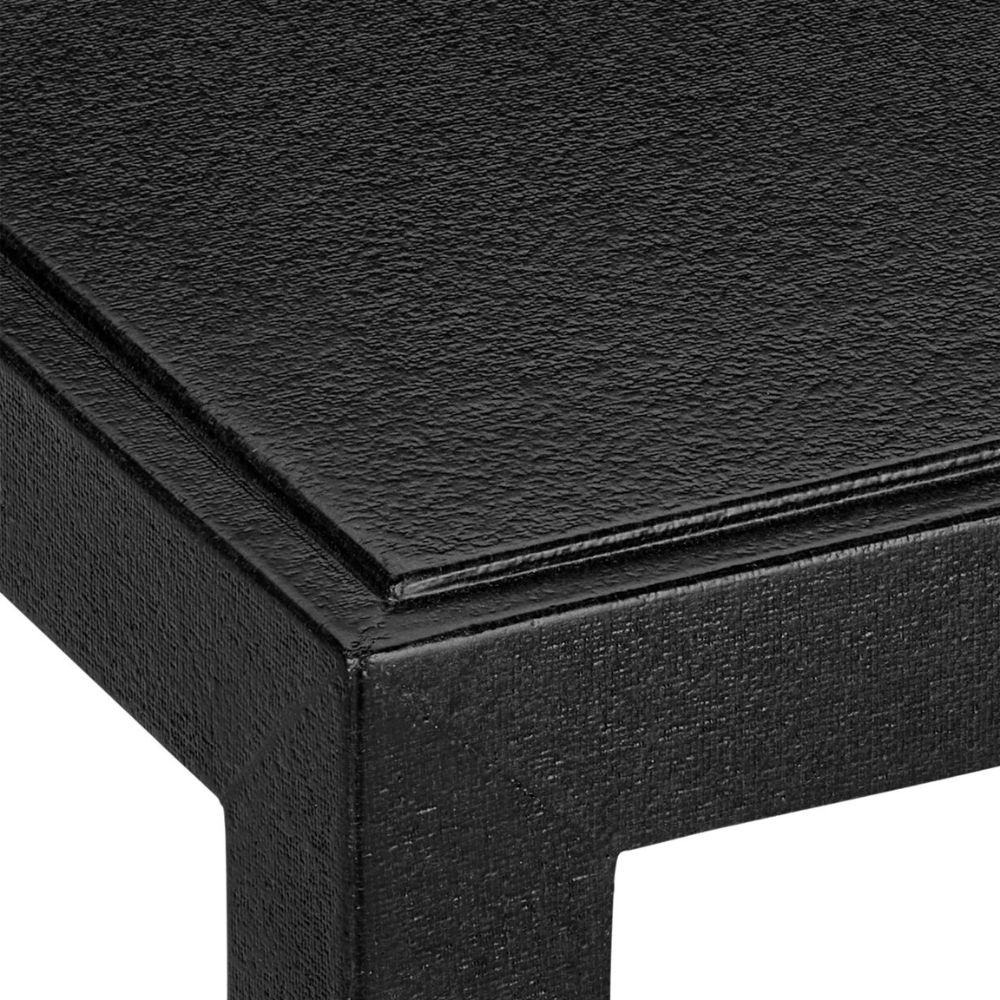 Verona Black Linen End Table