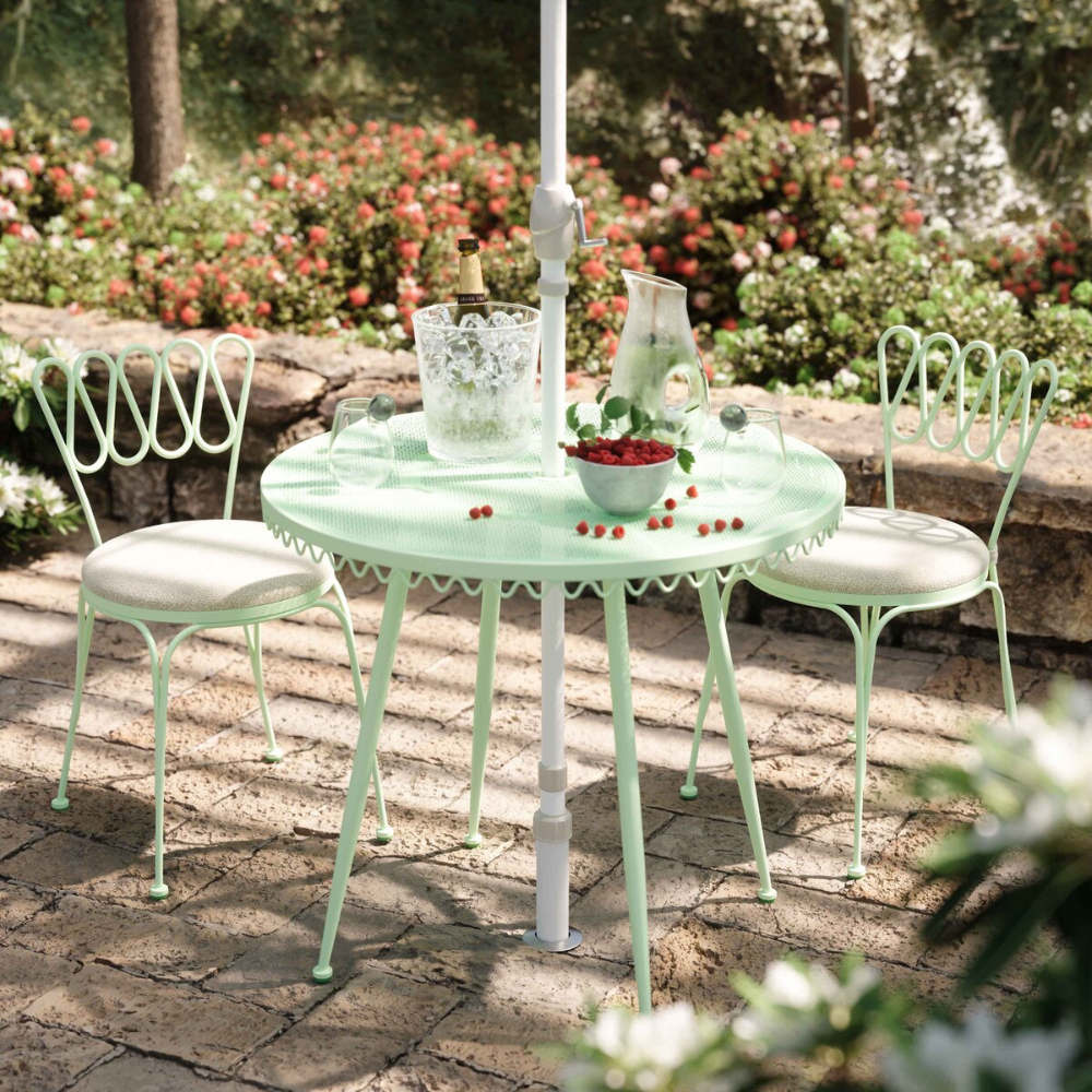 Marta Wrought Iron Outdoor Cafe Table