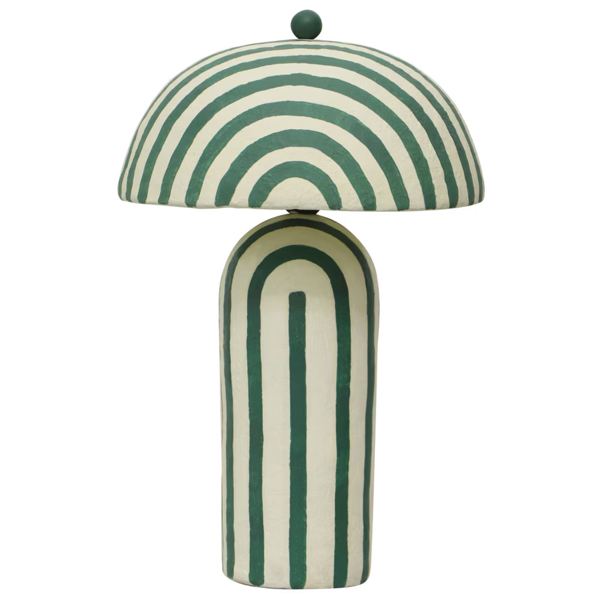 Lennox Striped Papier Mache Table Lamp