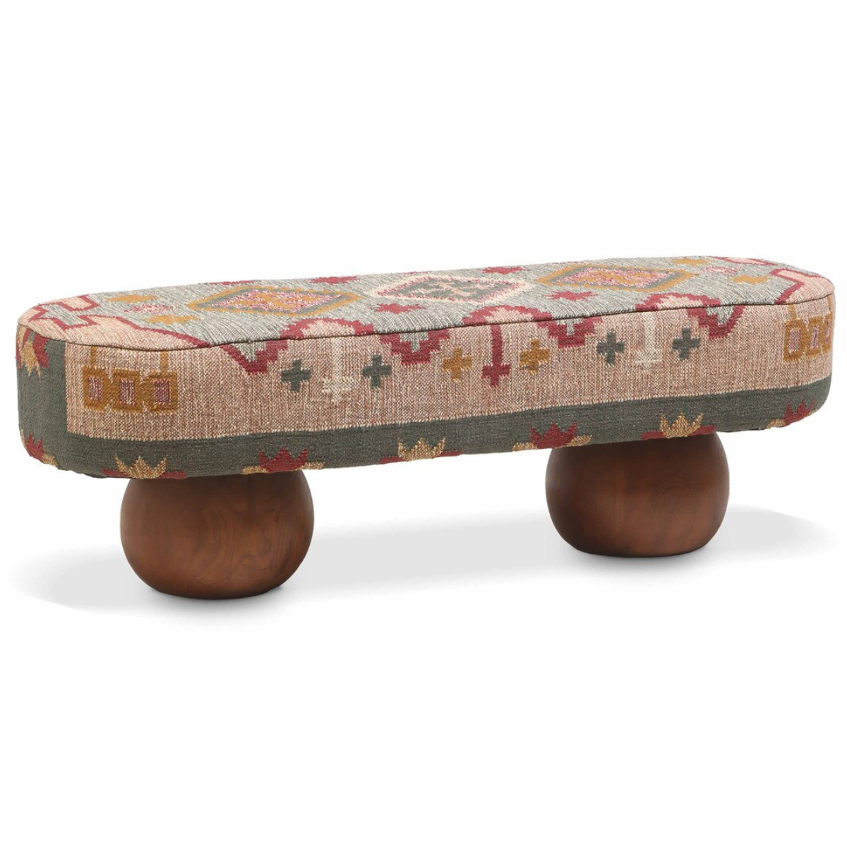 Tricia Textured Wool Upholstered Bench