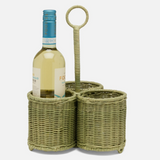 Micaela Rattan Wine Caddy