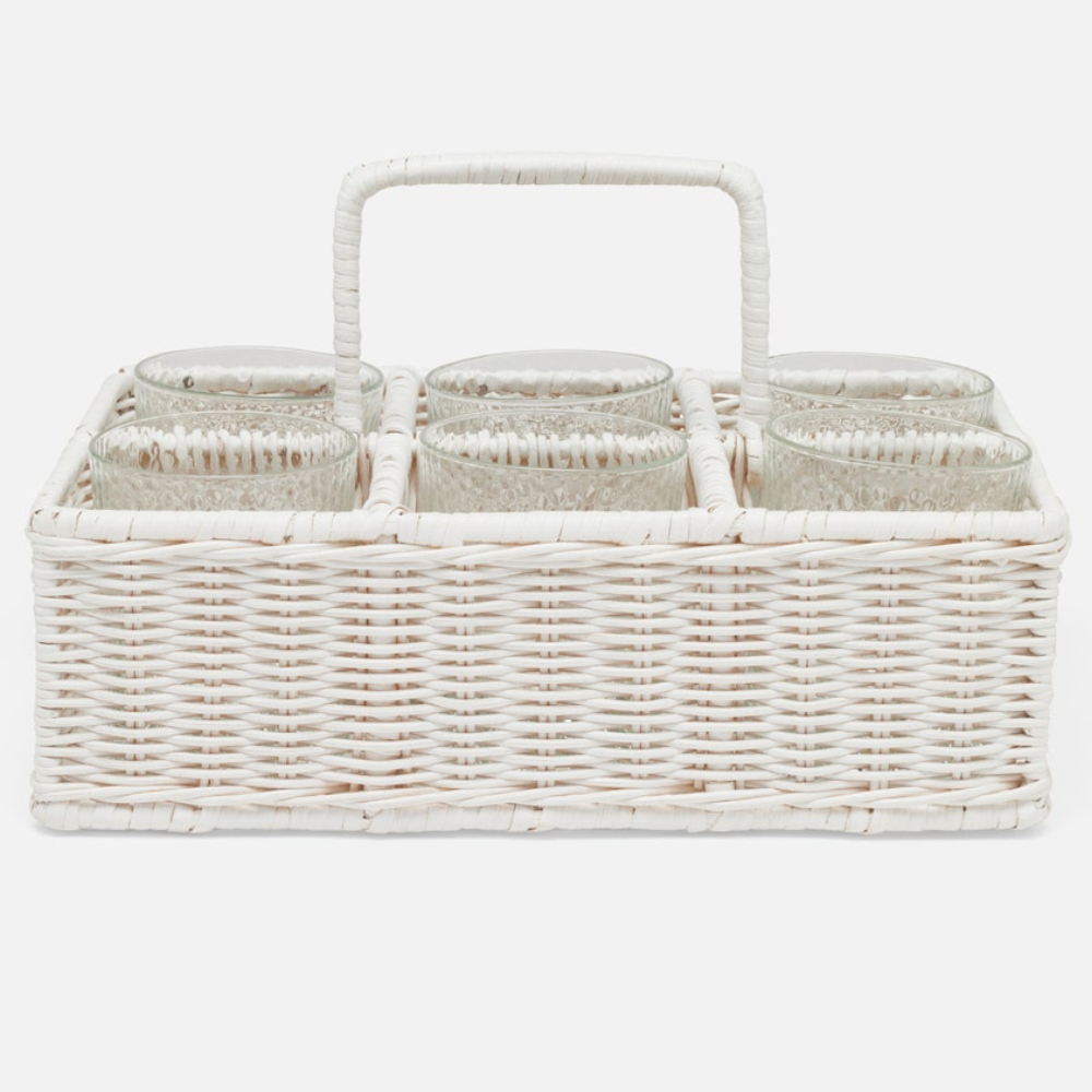 Micaela Rattan Glassware Holder