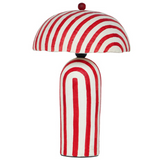 Lennox Striped Papier Mache Table Lamp