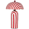 Maiori Striped Papier Mache Table Lamp