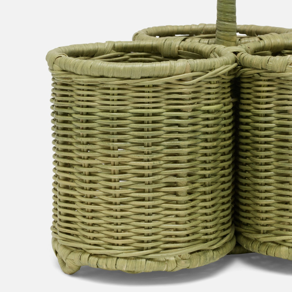 Micaela Rattan Wine Caddy