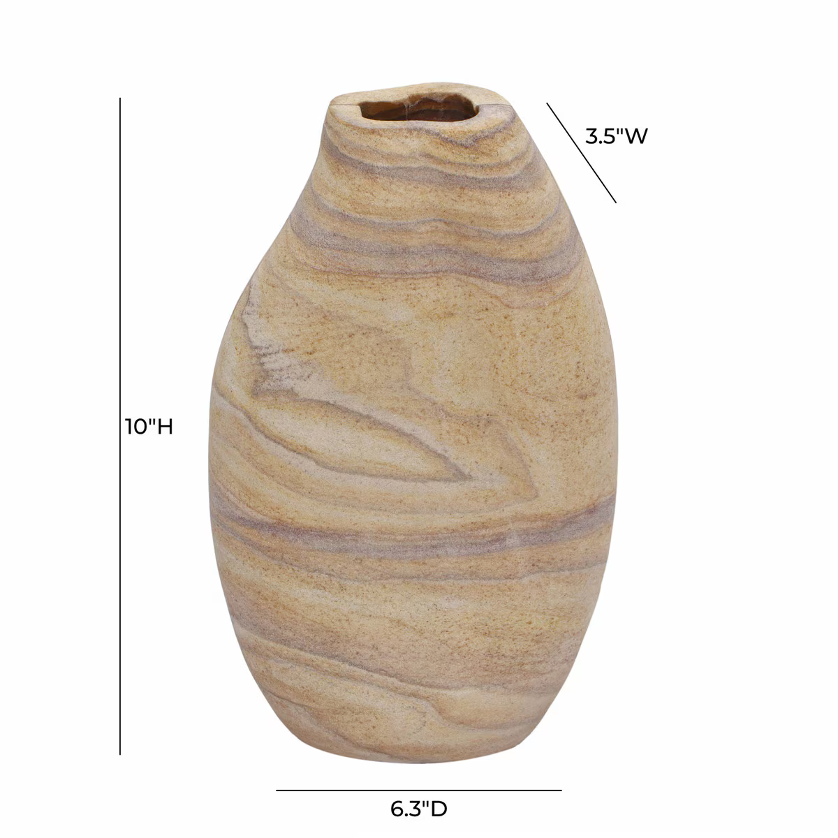 Victoria Sandstone Curved Vase