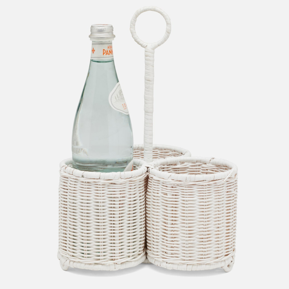 Micaela Rattan Wine Caddy