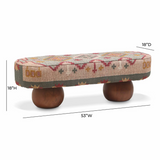 Tricia Textured Wool Upholstered Bench