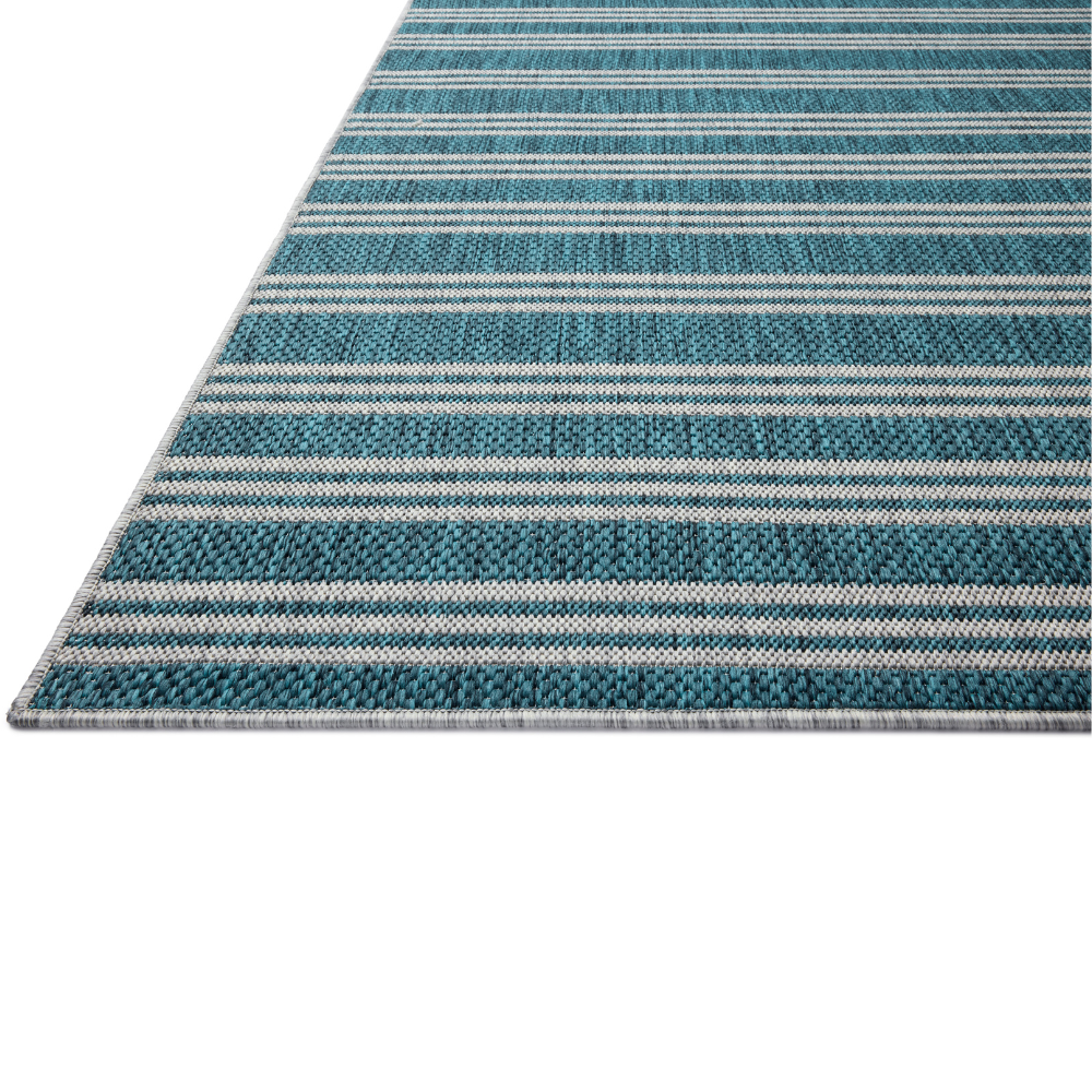 Easton Indoor/Outdoor Teal/Fog Rug