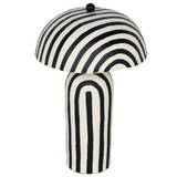 Maiori Striped Papier Mache Table Lamp