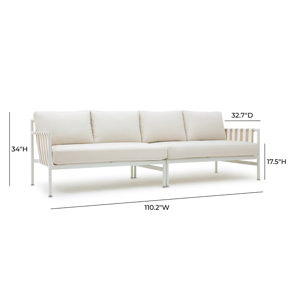 Cora Cream Outdoor Sofa