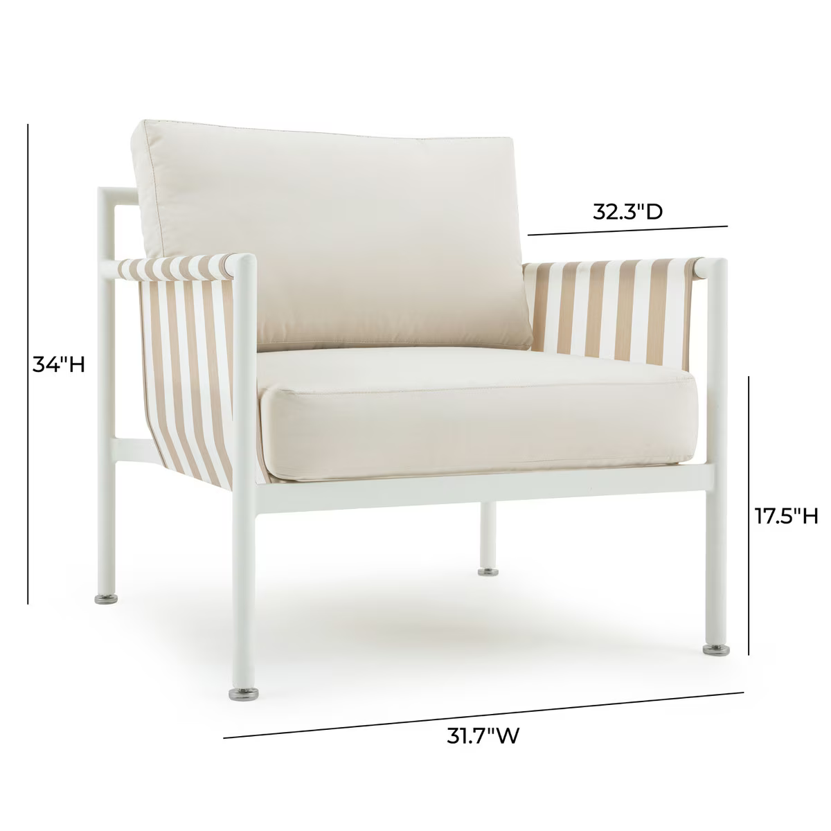 Cora Cream Outdoor Armchair