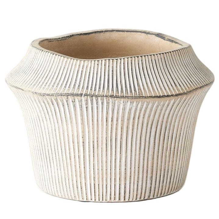 Vertical Edge Cement Vases and Pot