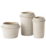 Vertical Edge Cement Vases and Pot