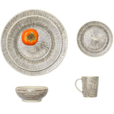 Nolan Black/Cream Dinnerware Collection (Pack of 4)