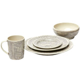 Nolan Black/Cream Dinnerware Collection (Pack of 4)