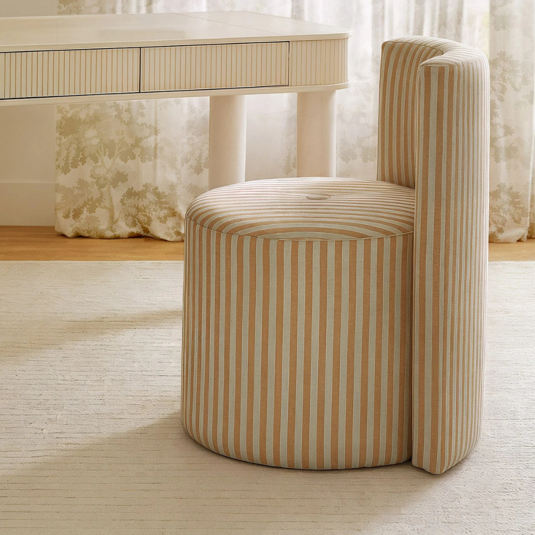 Melissa Striped Rolling Desk Chair