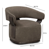 Ellery Linen Chenille Swivel Accent Chair
