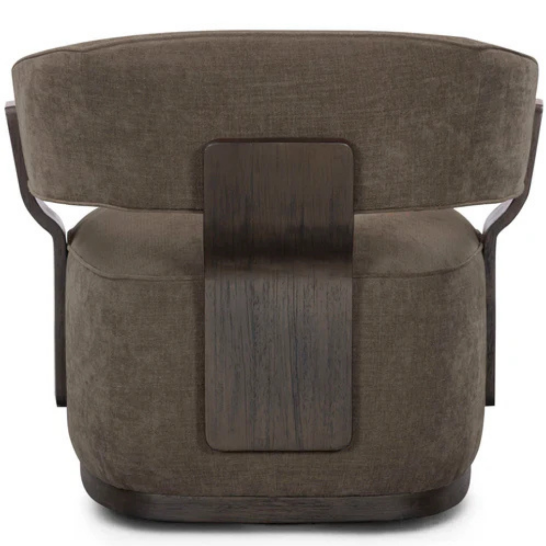 Ellery Linen Chenille Swivel Accent Chair