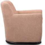 Johnny Peach Textured Fabric Swivel Accent Chair