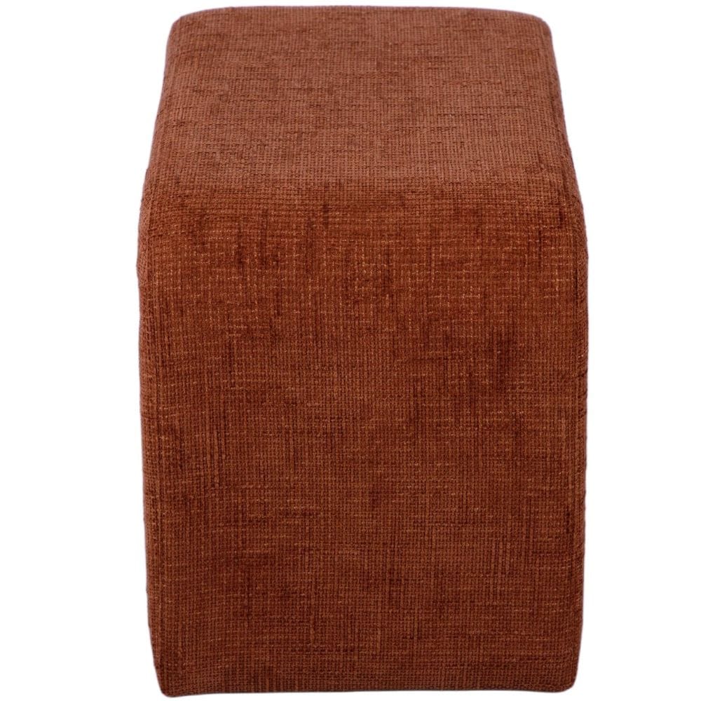 Alvie Railroad Storage Side Table Ottomans + Stools