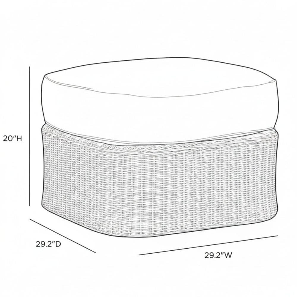 Axel Outdoor Ottoman Outdoor Ottomans + Stools