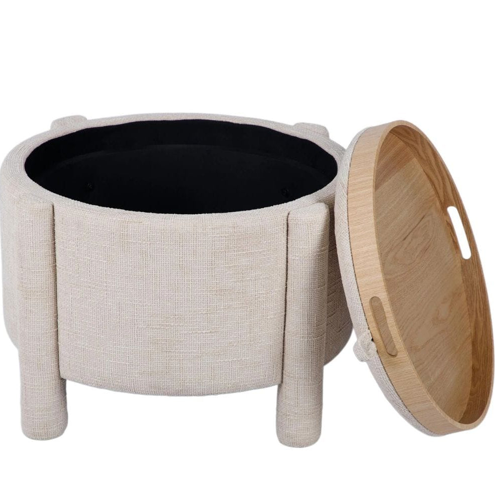 Bellamy Railroad Storage Stool Ottomans + Stools