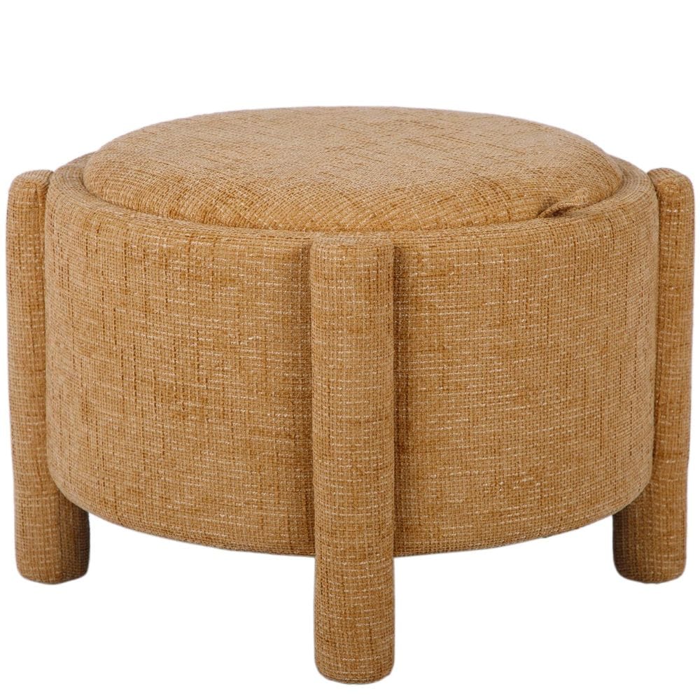 Bellamy Railroad Storage Stool Ottomans + Stools