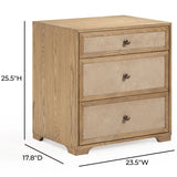 Lorena 3-Drawer Nightstand