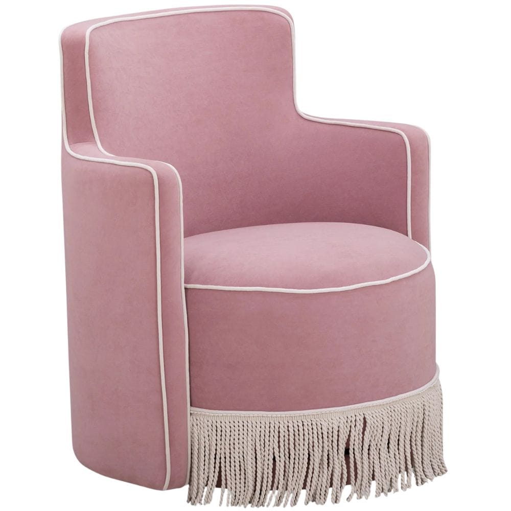 Delia Tasseled Swivel Chair Occasional + Accent Chairs