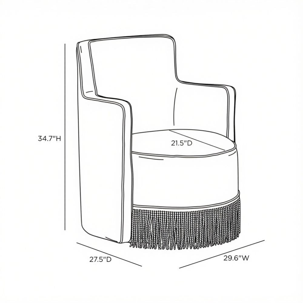 Delia Tasseled Swivel Chair Occasional + Accent Chairs
