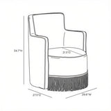 Delia Tasseled Swivel Chair Occasional + Accent Chairs
