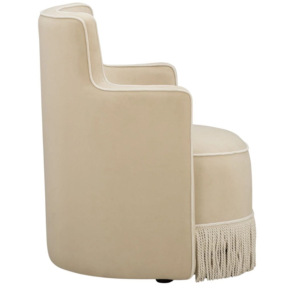 Delia Tasseled Swivel Chair Occasional + Accent Chairs