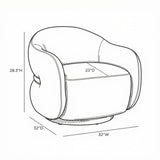 Salma Swivel Accent Chair Occasional + Accent Chairs