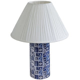 Vicky Blue Pleated Table Lamp