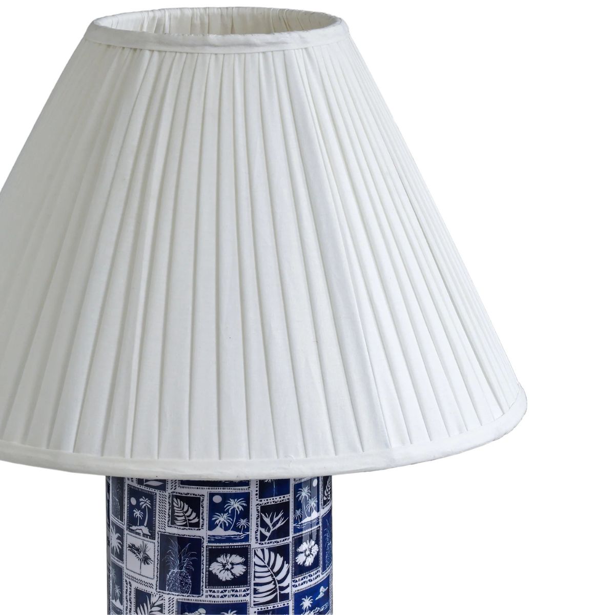 Vicky Blue Pleated Table Lamp