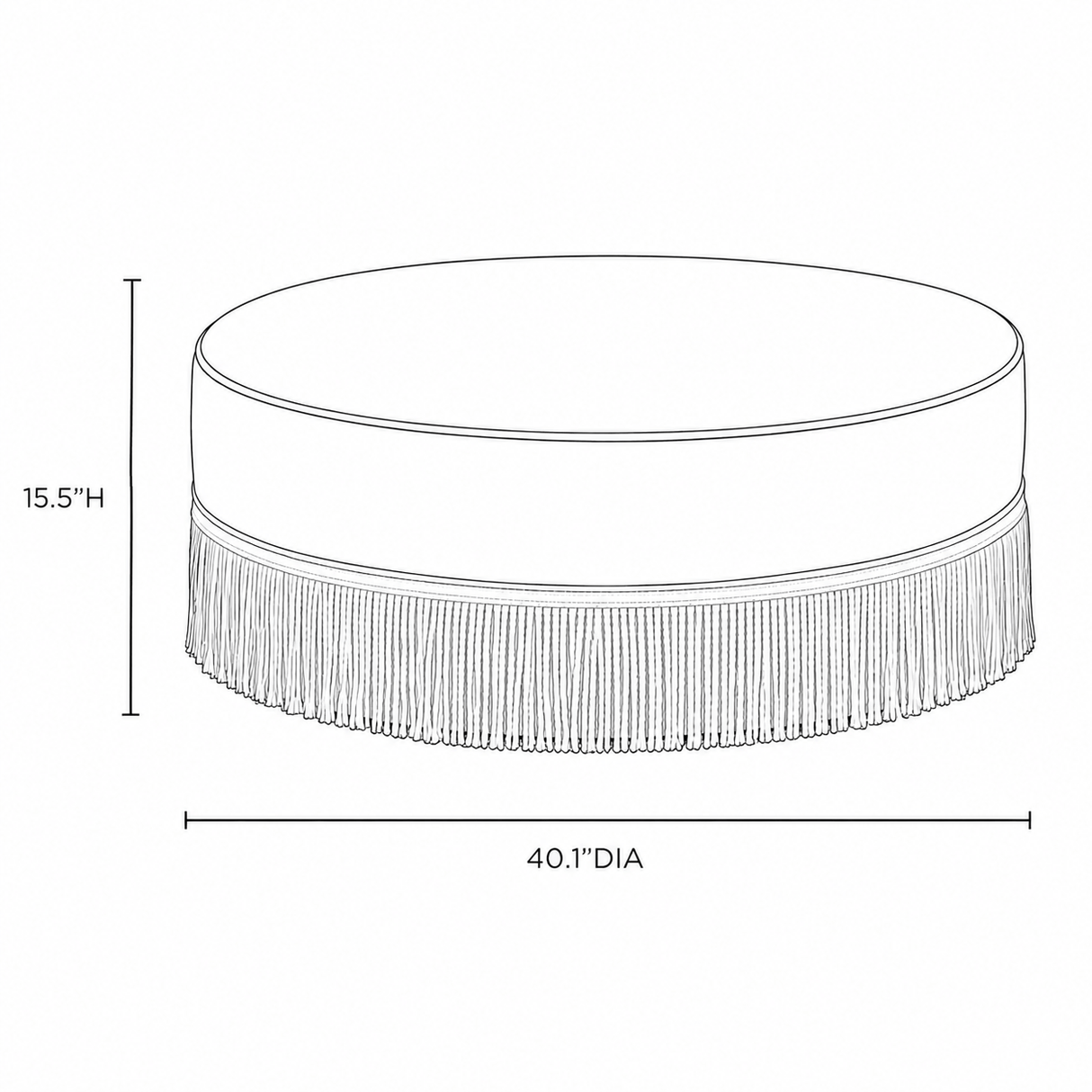 Georgia Tassel Ottoman Ottomans + Stools